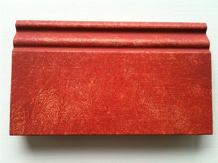 Musterbrett: Rot mit Gold, Struktur